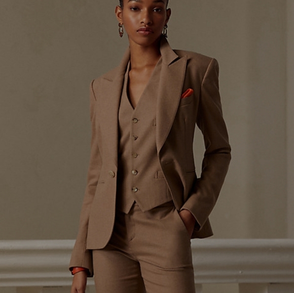 COPY - Ralph Lauren Collection Jena-Stretch- Camel-Hair Jacket $2,190.00 Paid. - Picture 7 of 12
